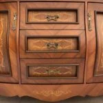 کشوهای آینه کنسول معرق بزرگ وسط خمره ای