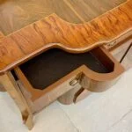 کشوی آینه کنسول چوبی معرق قهوه ای هلال