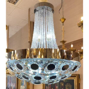 لوستر مدرن آینه ای نقره ای