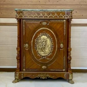 بوفه چوبی قهوه ای صفحه سنگ پایه شیر