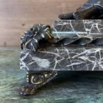 ساعت رومیزی برنز و سنگ