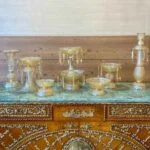 ظرف هفت سین کریستال طلایی