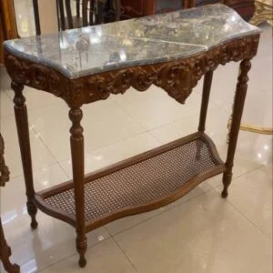 میز کنسول جدید قهوه ای منبت کاری