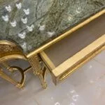 کنسول چوبی طلایی ساده