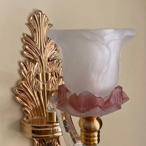 لوستر دیواری پذیرایی صورتی