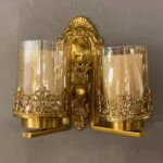 چراغ دیواری لوکس دو شاخه طلایی