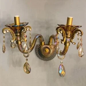 لوستر دیواری شیک دو شاخه مولتی کالر