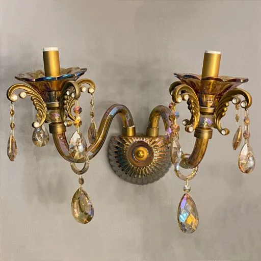 لوستر دیواری شیک دو شاخه مولتی کالر