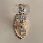 چراغ دیواری کلاسیک طلایی و آبی
