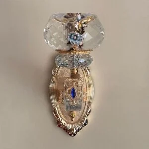 چراغ دیواری کلاسیک طلایی و آبی