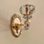 لوستر دیواری شیک طلایی و آبی