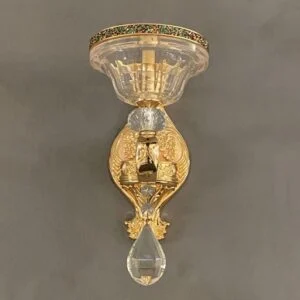 لوستر دیواری طلایی شیک تک شاخه