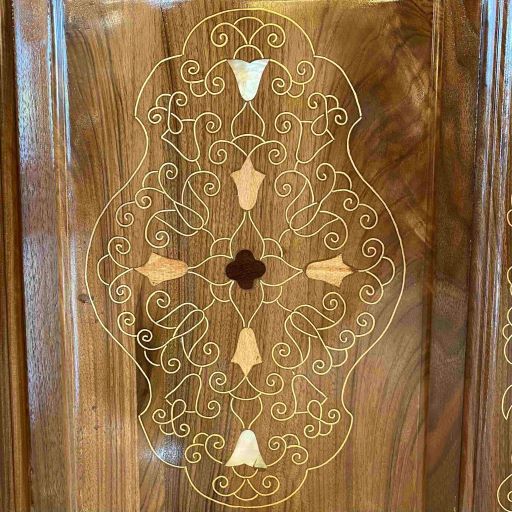 کنسول چوبی شیک معرق چوب و صدف