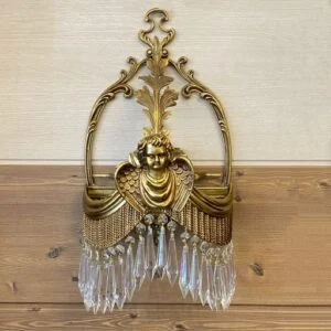 لوستر دیواری دکوراتیو طلایی برنز فرشته