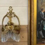 لوستر دیواری طلایی برنز فرشته