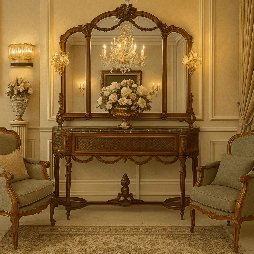 آینه و کنسول جدید چوبی قهوه ای