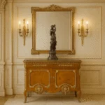 آینه و کنسول چوبی جدید برنزکوب