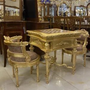 میز بازی تخته نرد و شطرنج طلایی