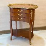 میز تلفن چوبی سه کشو