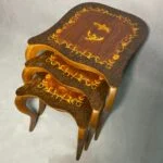 میز عسلی قهوه ای طرح پرنده