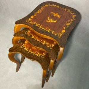 میز عسلی قهوه ای طرح پرنده