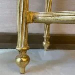 پایه میز چوبی طلایی