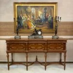 میز کنسول شیک چوبی قهوه ای