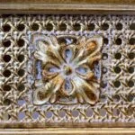 حصیر طبیعی میز تلفن چوبی