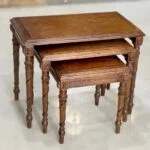 میز عسلی قهوه ای شیک سه تکه