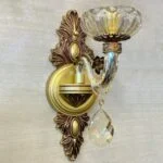 لوستر دیواری شیک طلایی گل برنز