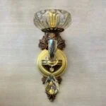 لوستر دیواری شیک طلایی گل برنز