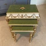 میز عسلی سبز و طلایی شیک