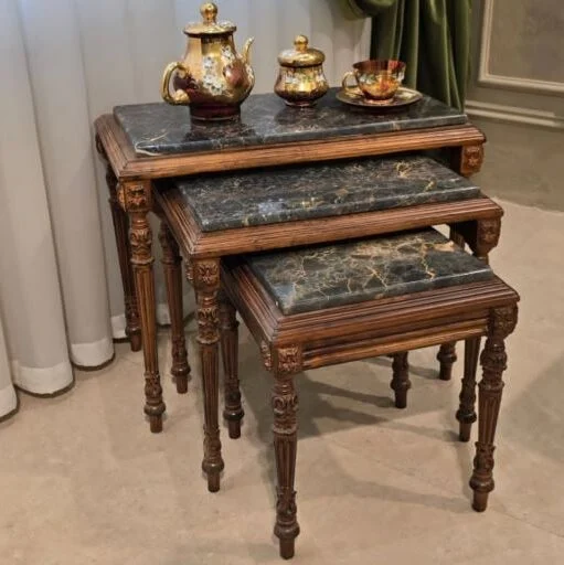 میز عسلی قهوه ای و مشکی شیک