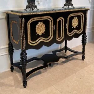 میز کنسول چوبی بدون آینه مشکی برنز طلا