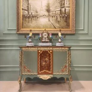 کنسول چوبی جدید سبز و قهوه ای شیک