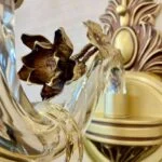 گل برنز بدنه لوستر دیواری طلایی