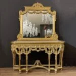 آینه کنسول طلایی شیک پرمنبت