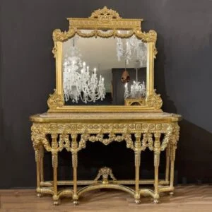 آینه کنسول طلایی شیک پرمنبت