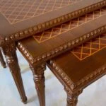 معرق و منبت کاری روی میز عسلی شیک