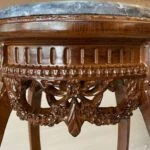 منبت کاری میز تلفن قهوه ای