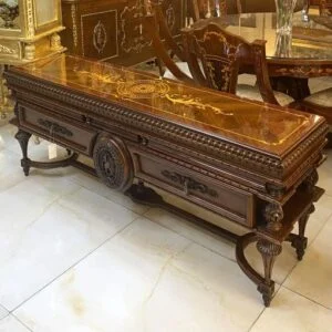 میز تلویزیون شیک قهوه ای معرق