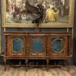 ویترین کنسول چوبی منبت