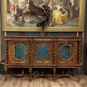 ویترین کنسول چوبی منبت