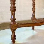 پایه چوبی میز تلفن قهوه ای