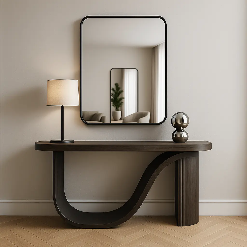 چگونه با آینه‌ کنسول فضای پذیرایی را لوکس‌ کنیم؟