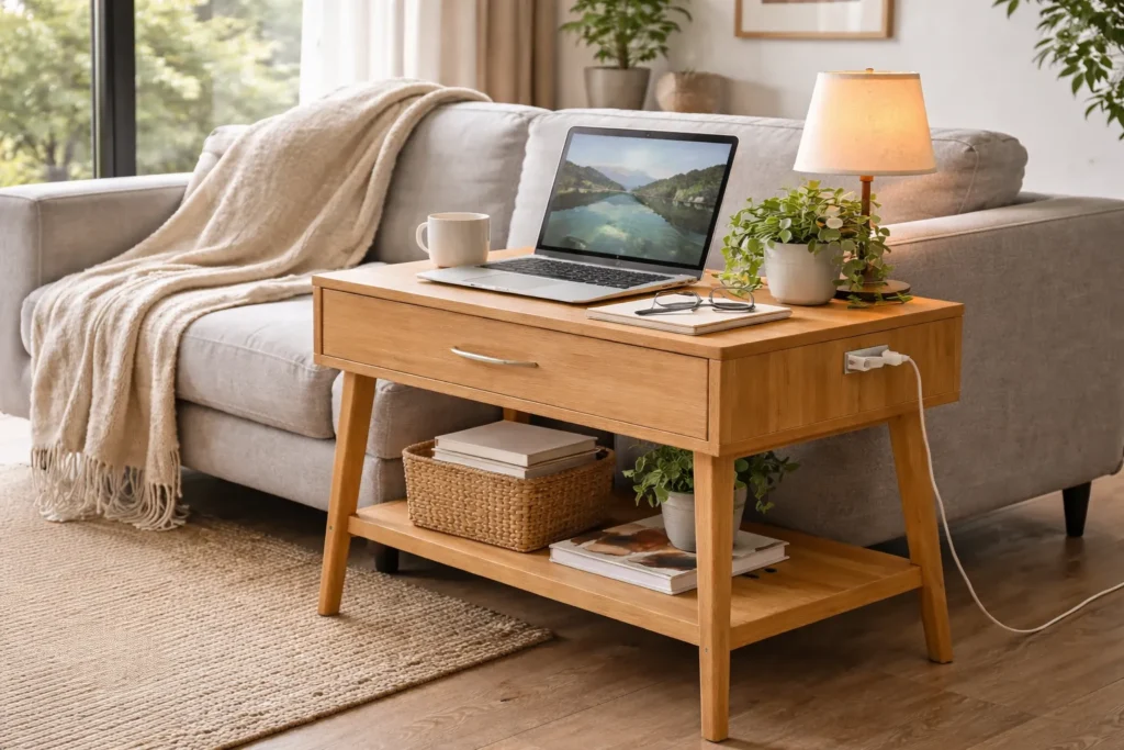 میز کوچک به‌عنوان یک وسیله چندکاره در خانه‌های مدرن