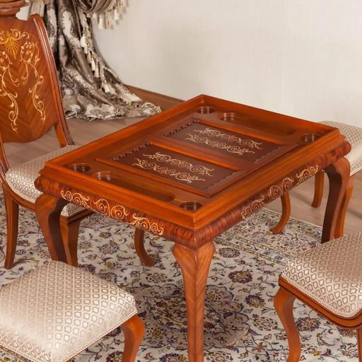 میز بازی و ناهارخوری شیک چوبی