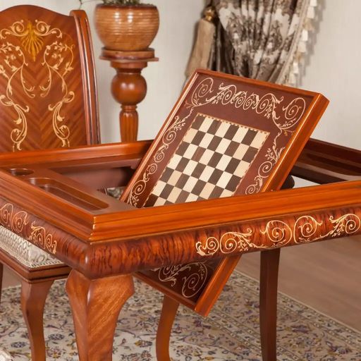 میز بازی و ناهارخوری شیک چوبی