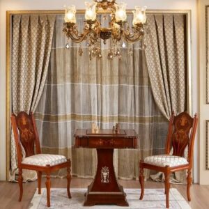 میز بازی معرق و برنزکوب شیک قهوه ای
